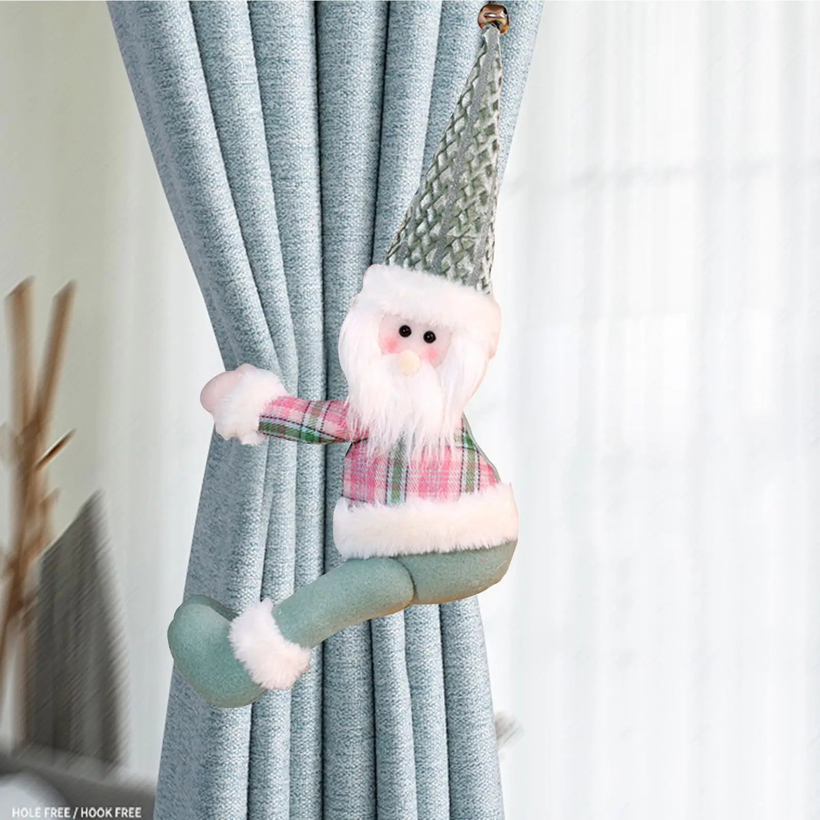 Tie Backs Snowman Gnome Drapery Buckles Christmas Drape Home Bedroom Qme