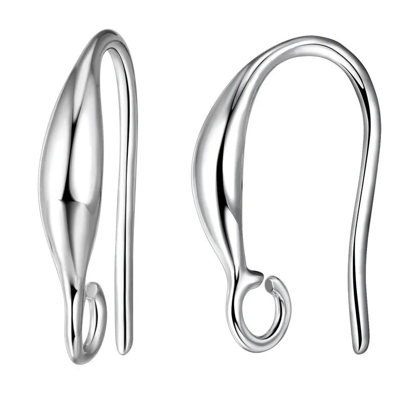 10pcs Simple 925 Sterling Silver Color Ear Hook For Women Diy Creative Earrings Jewelry Accessories Special Sale Wholesale Qme