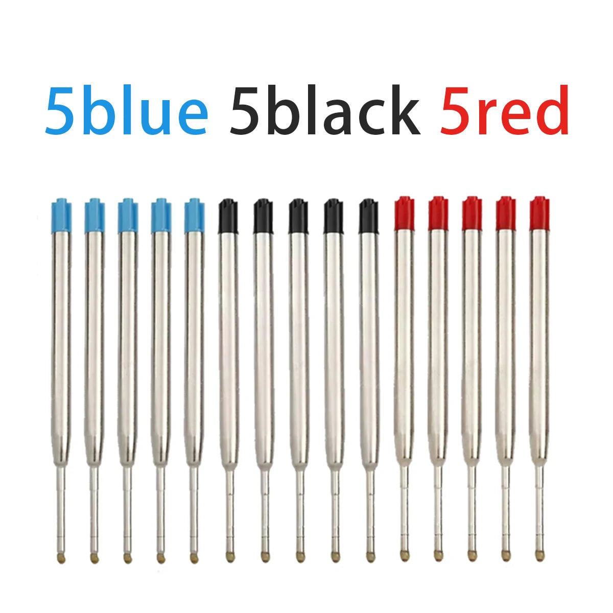 5-30pcs L:3.9 In Ballpoint Pen G2 Metal Refills Blue/Black/Red Ink for Pens Medium Point Rods for Writing Office Stationery Qme 5black 5blue 5red
