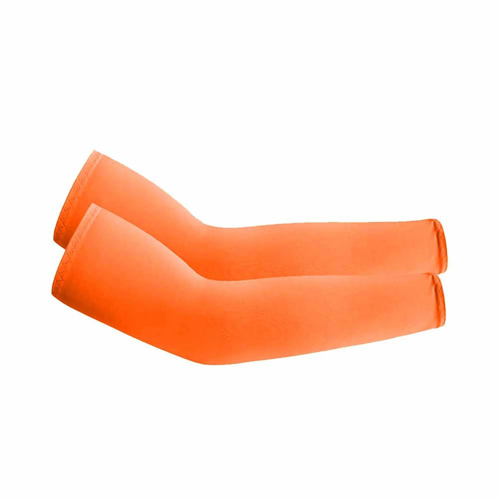 Lightweight Summer Sun-protective Sleeves for Outdoor Sports Cycling Hiking Solid Color Breathable Ice Sleeves Fishing Sleeves Qme Saffron One Size