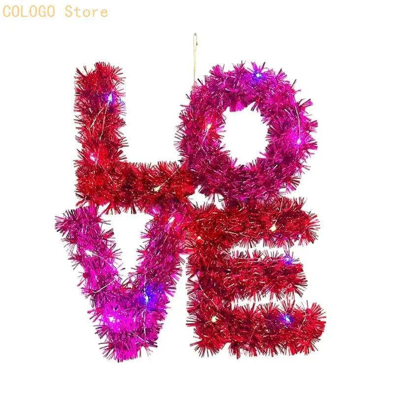 Multipurpose Valentine Door Hanger Wreath Event Home Beautification Qme LOVE letters CN