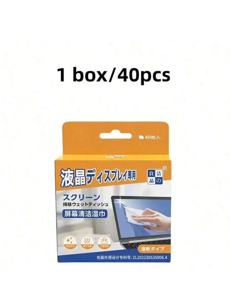 Large Disposable Screen Cleaning Wipes Glasses Lens Cloth Soft Qme 40pcs