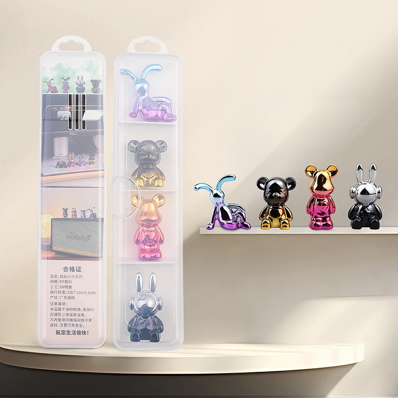 Cute Cartoon Bear Car Interior Decorations Center Console Ornaments Qme A9