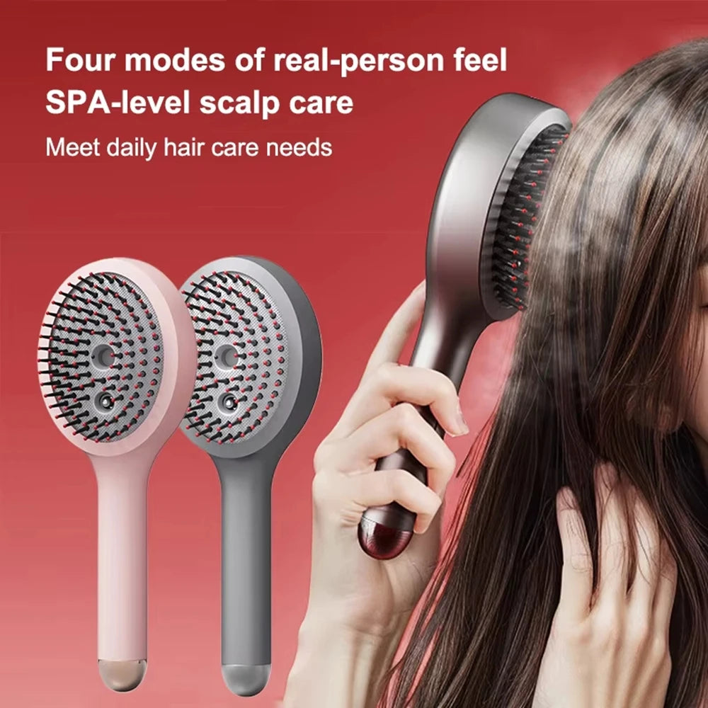 Electric Spray Massage Comb Hair Growth Vibration Head Massager Brush LED Anti Hair Loss Scalp Liquid Medicine Atomizing Comb Qme