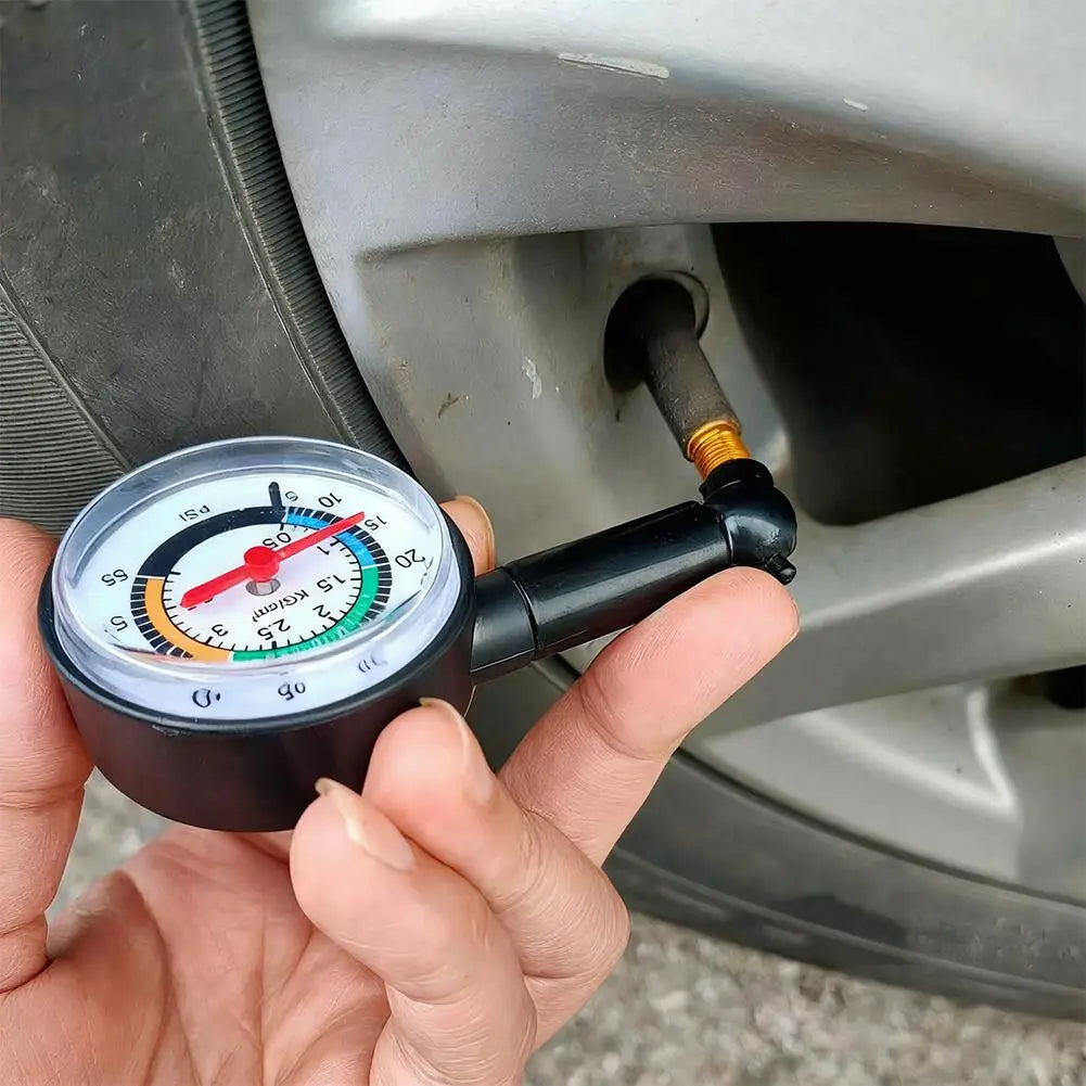 Car Tire Pressure Gauge Tyre Deflation Pointer Auto Tire Inflation Pressure Gauge Measurement High Precision Meter Detector Qme