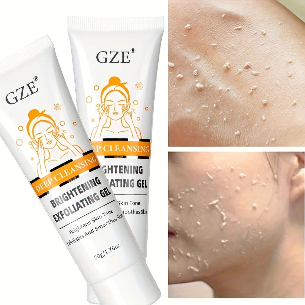 GZE Castor Oil Extract Exfoliating Gel, Face and Body Exfoliating Scrub Gel, Deep Cleansing Moisturizing Facial Exfoliator Qme