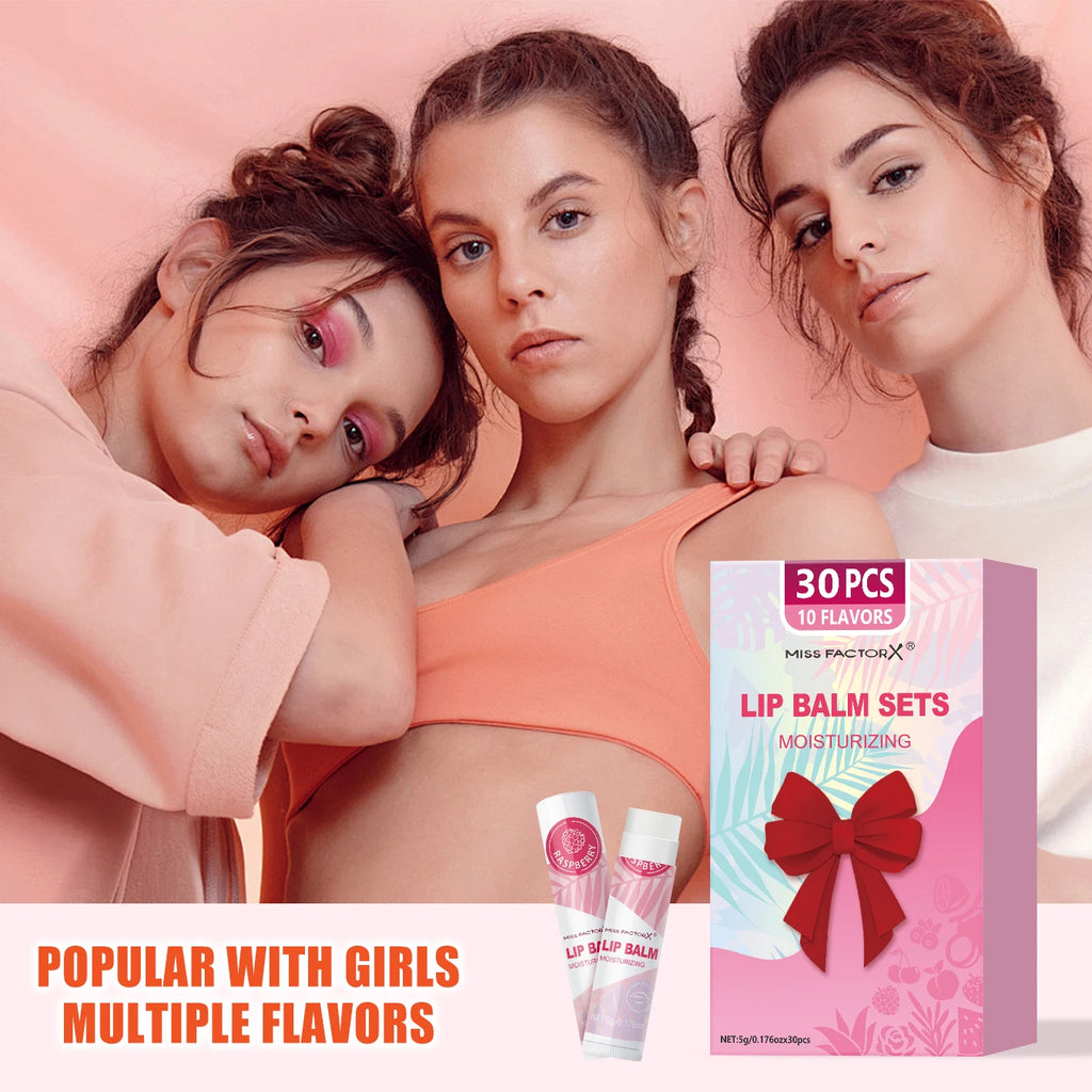 30pcs/box lipstick set, lip moisturizing, moisturizing, smooth, delicate, soft, shiny lips exclusive for women, the best choice Qme