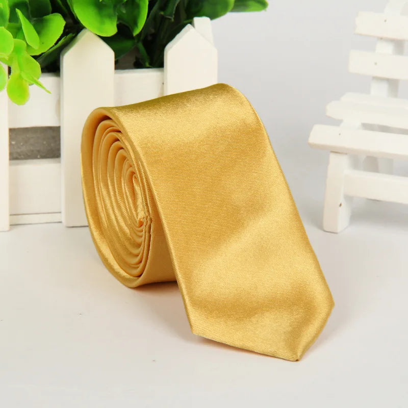 Men Tie Silk Polyester Necktie Classic Formal Solid Plain Pink Black Qme st-6