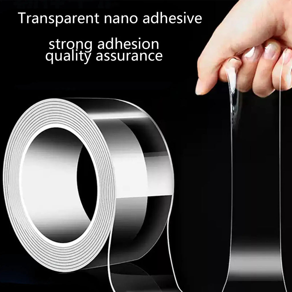 Double Sided Tape Heavy Duty Clear Nano Waterproof Removable Strong Adhesive Mounting Tape Wall Adhesive for Posters Pictures Qme