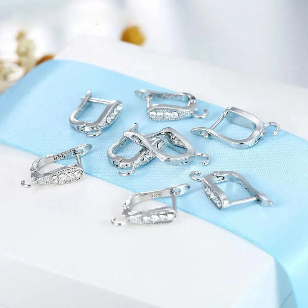 Factory Price Trendy 925 Sterling Silver Color Earring Findings U-Shape Earrings Accessory Fashion Jewelry Findings For DIY Qme