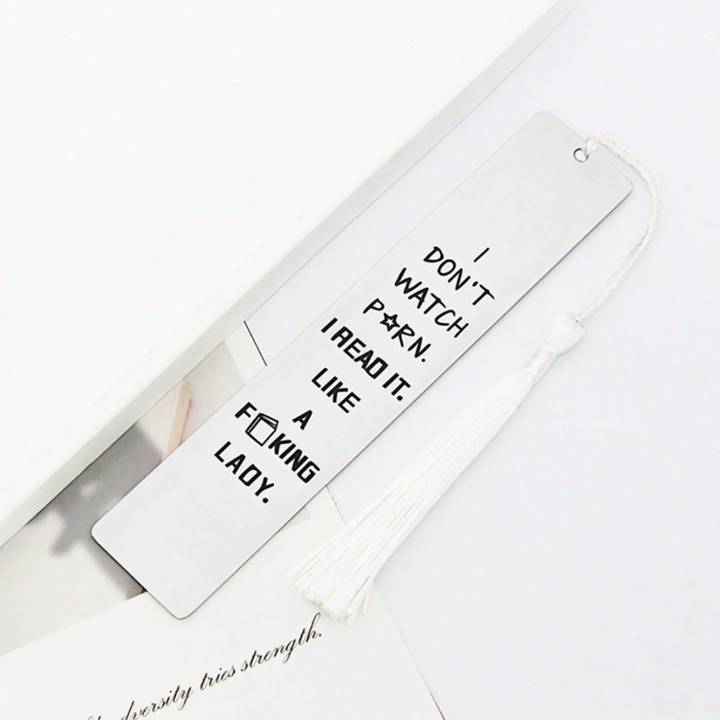 1 pc Silver Painting Metal Stainless Bookmark With Tassel For Book Club Reader Writers Book Lovers Students Story Qme