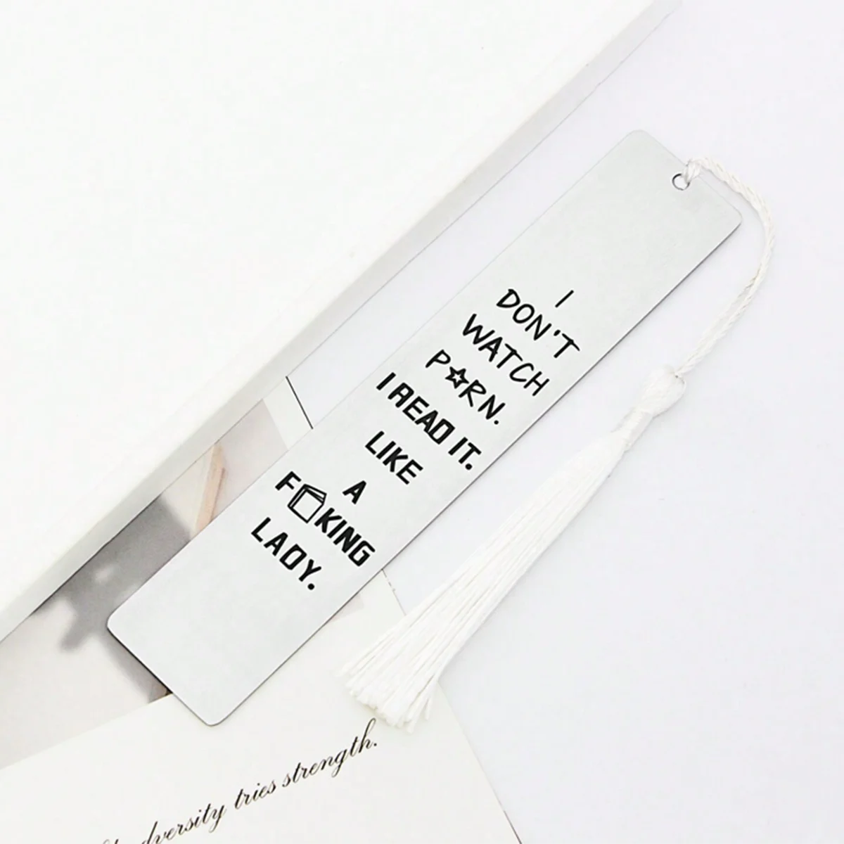 1 pc Silver Painting Metal Stainless Bookmark With Tassel For Book Club Reader Writers Book Lovers Students Story Qme