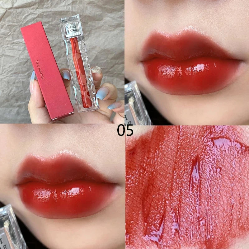 New Waterproof Nonstick Cup Mirror Lip Glaze Long Lasting Lip Gloss Tint Dyeing Liquid 6 Colors Lipstick Beauty Makeup Cosmetic Qme 05