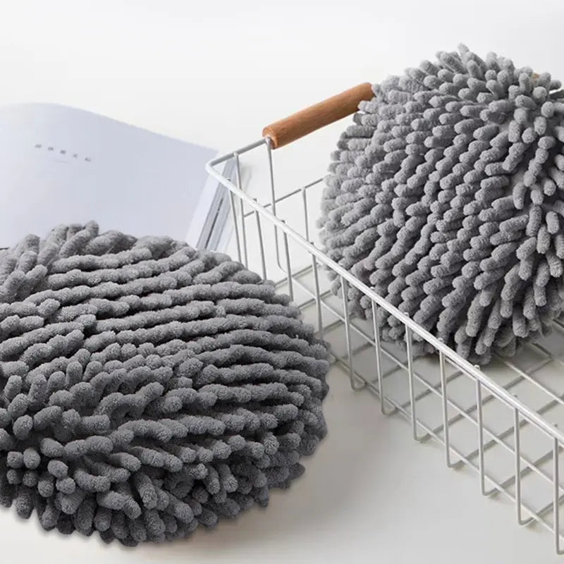 Quick Dry Soft Absorbent Microfiber Towels Hanging Chenille Hand Qme
