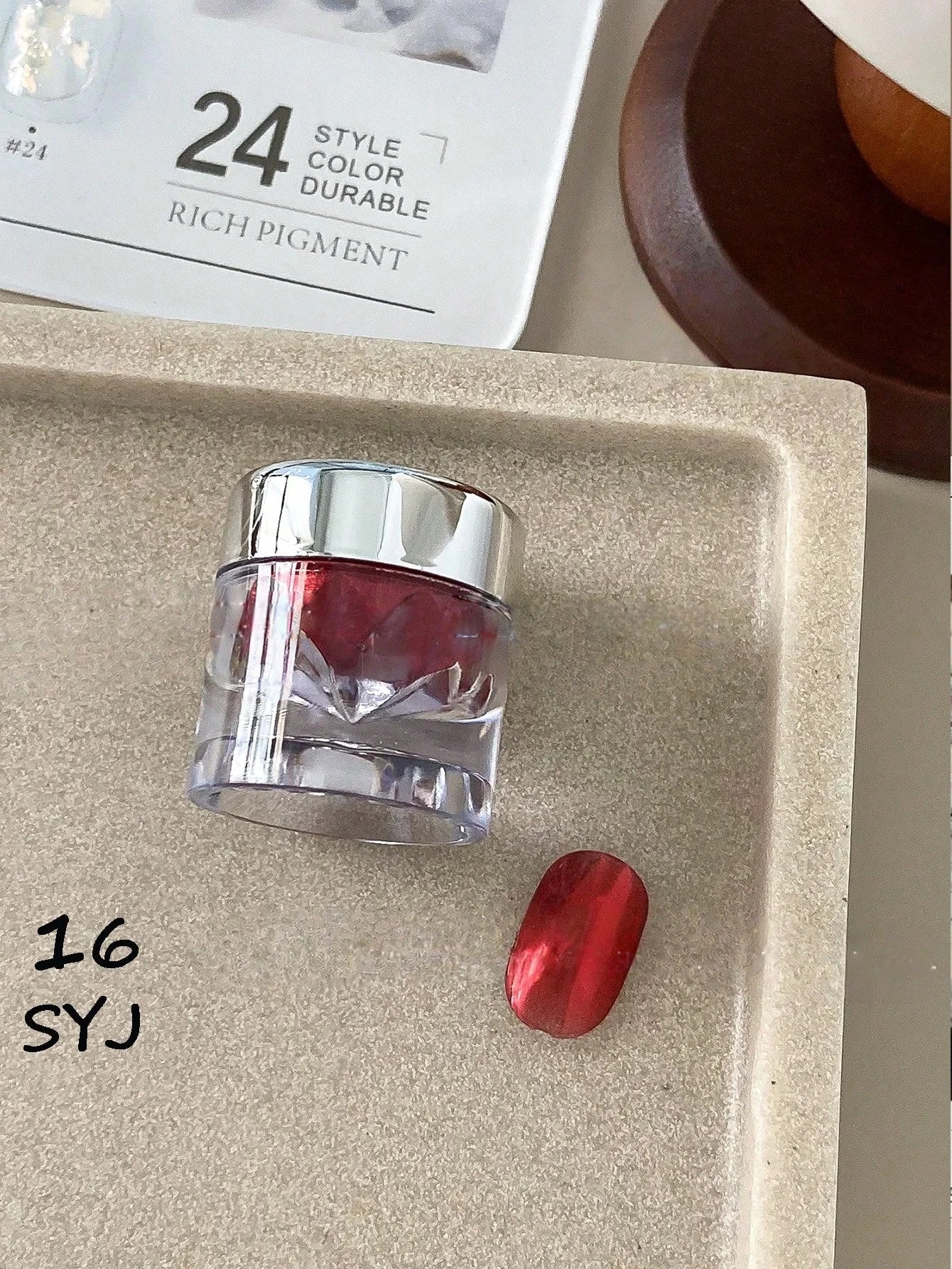 1 High-end Mirror Magic Powder Storage Box Colorful Bright Nail Art Qme 15