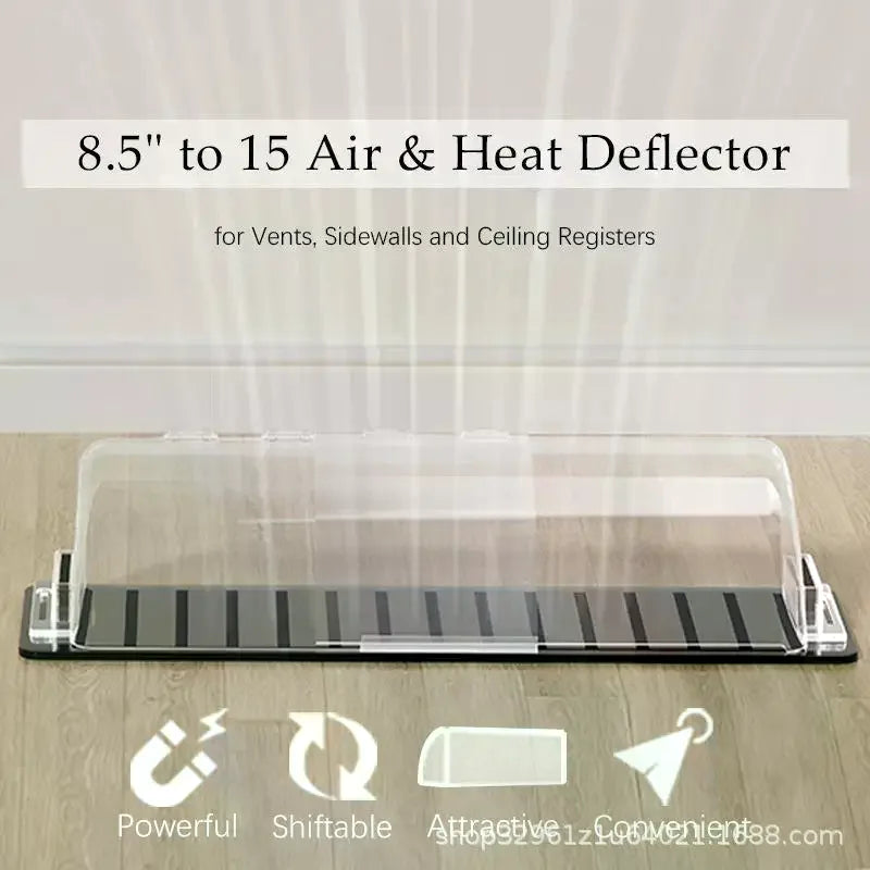 AC Air Vent Deflector Magnetic Adjustable Vent Redirector Covers For Home Floor Registers Ceiling Registers Heat Under Furniture Qme