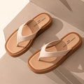 Classic Black/white Mixed Color Platform Flip Flops Women Thick Bottom Thong Slippers High Quality Leather Jandal Sandals Women Qme XS 40