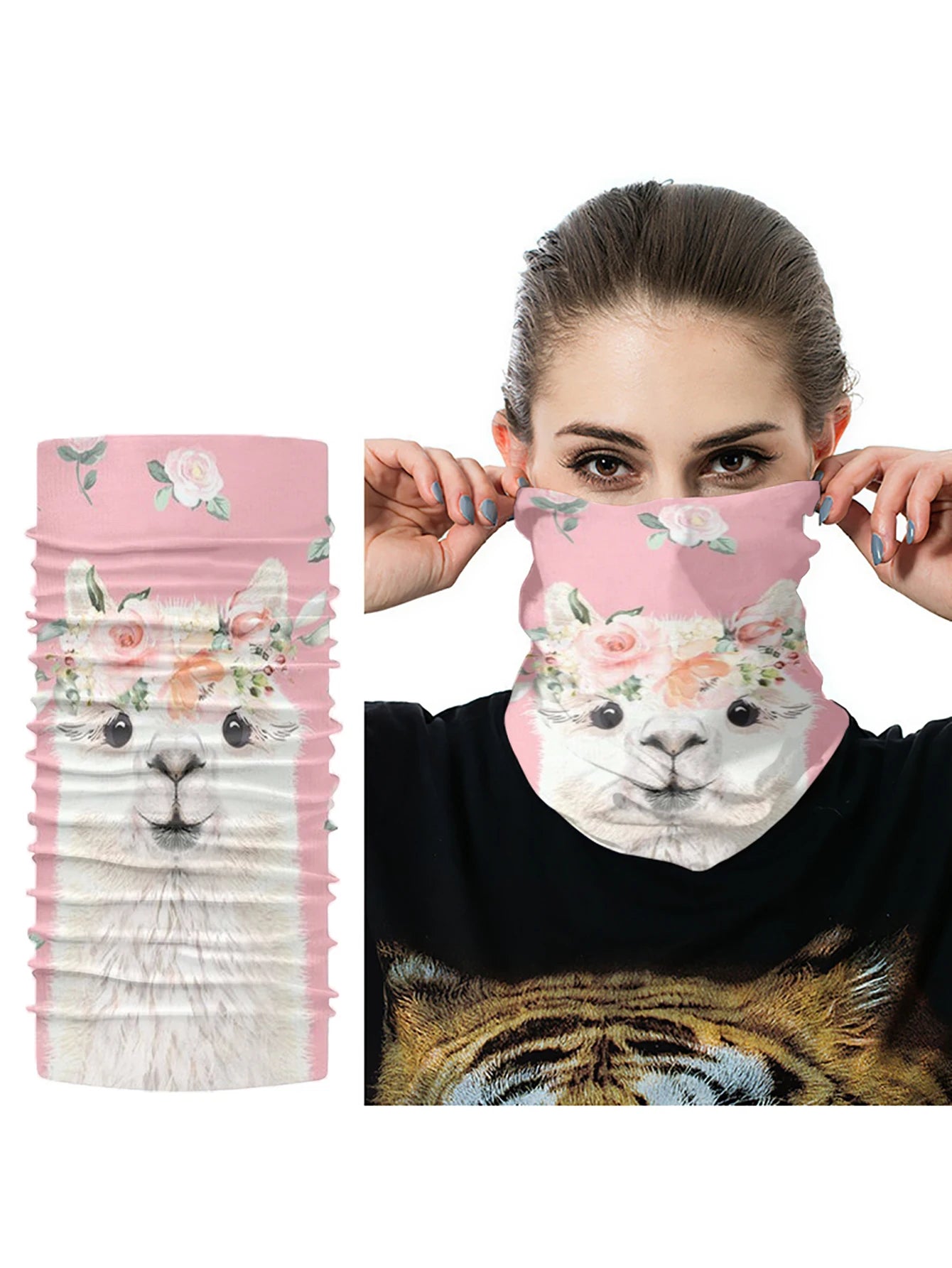 Cute Cartoon Sheep Headdress Romantic 3D Printing Female Summer Qme