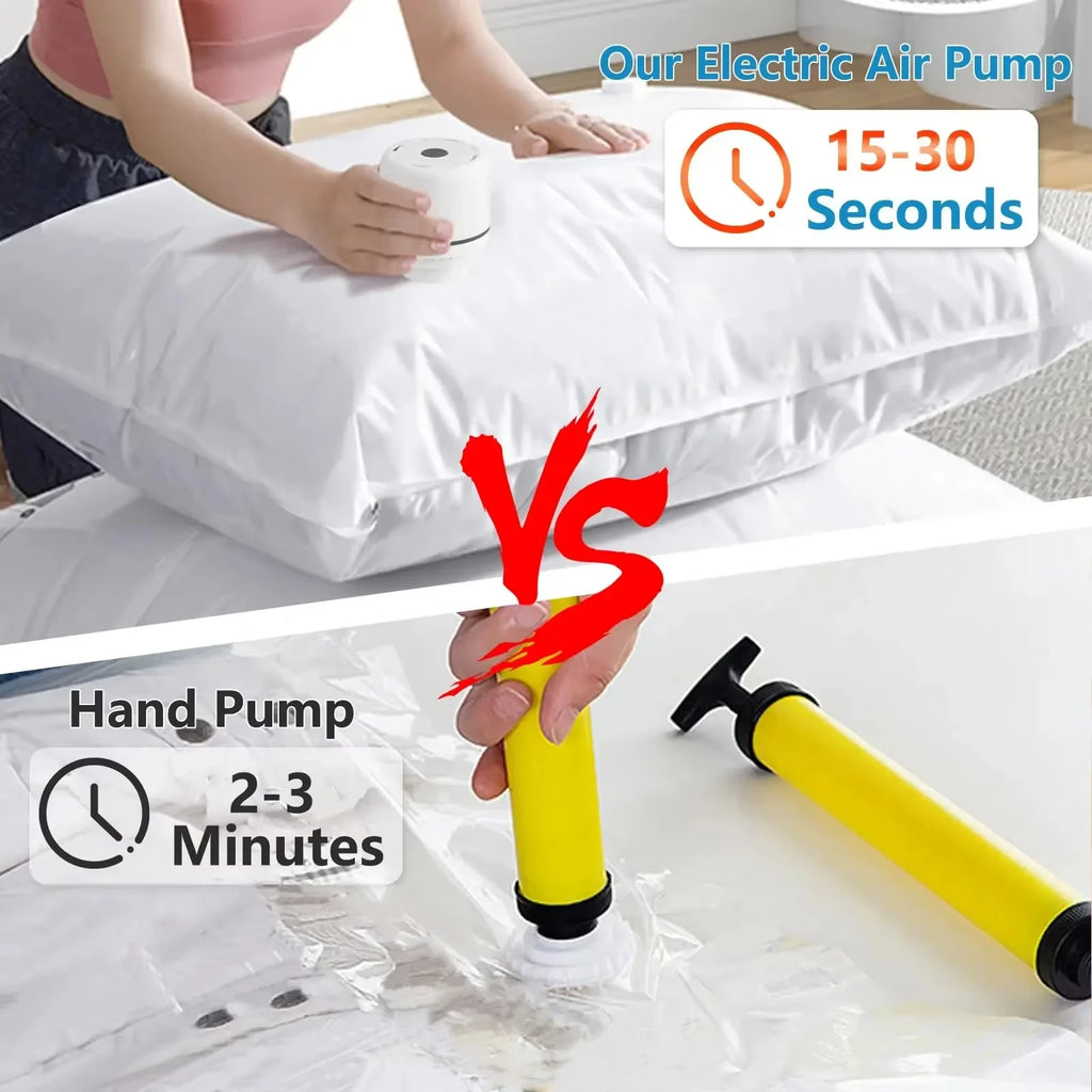 Electric Air Pump for Vacuum Bags, EU Plug, Suitable for Clothes Storage Bags Labor-saving Compression Tool Qme