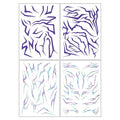 1 Sheets Temporary Tattoos, Purple Bold Makeup for Cosplay Role Play, Waterproof Face Art Stickers E0Z5 Qme 01 China