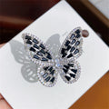Personalized Colorful Butterfly Zircon Large Ring Adjustable Cute Luxury Shining Butterfly Ring Banquet Jewelry Qme baihei