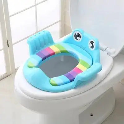 Baby Potty Training Seat Armrests Safe Toilet Cushion Toddlers Boys Qme Blue