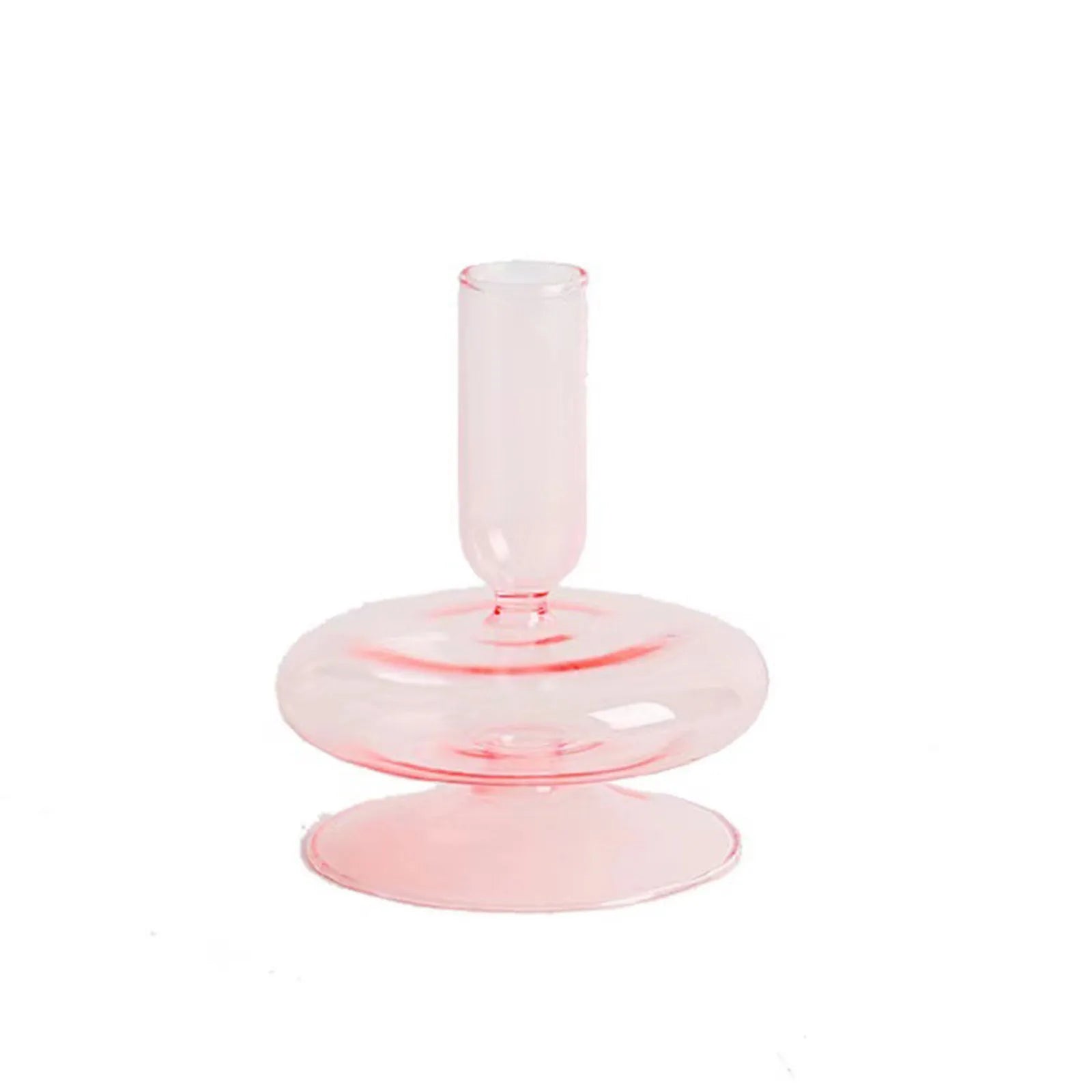 Glass Vase for Centerpiece Modern Elegant Flower Vase Candle Holder for Wedding Home Decor Housewarming Gift Glass Vase Decor Qme A