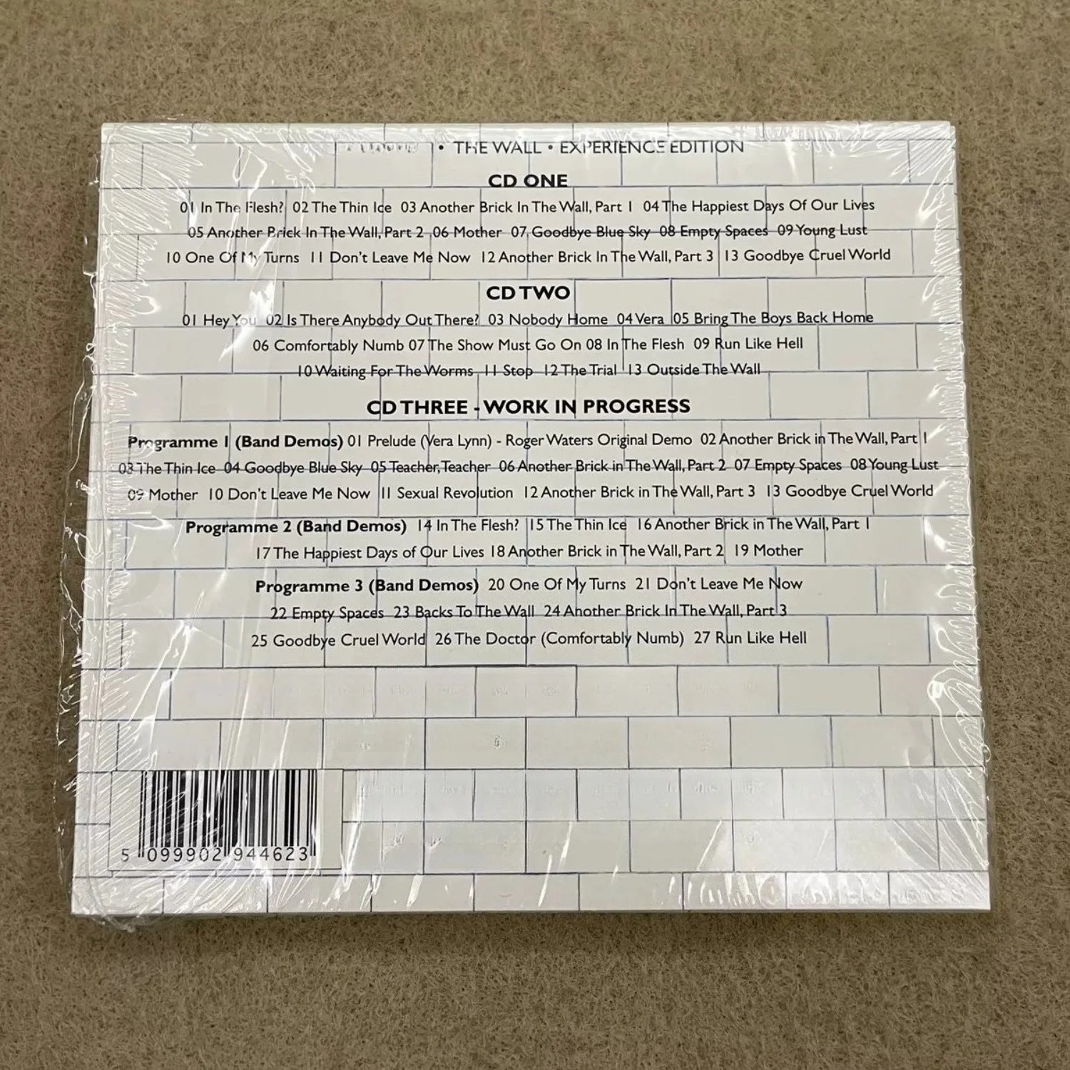 Classic Rock Concept CD Album, Brick Wall Visual Art Cover, Remastered High-Fidelity Edition for Rock Fans & Home Decor Qme