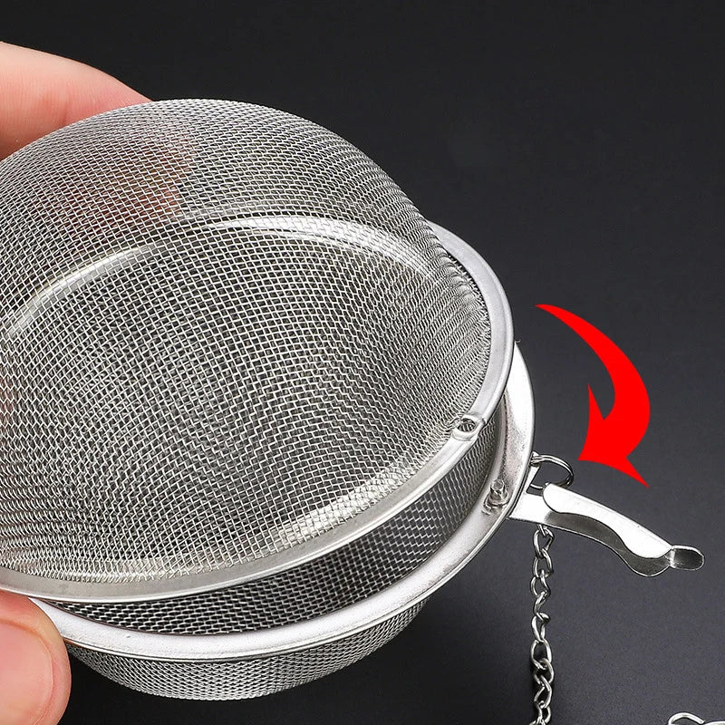 Stainless Tea Infuser Sphere Locking Spice Tea Ball Strainer MeshTea Filter Tool. Qme