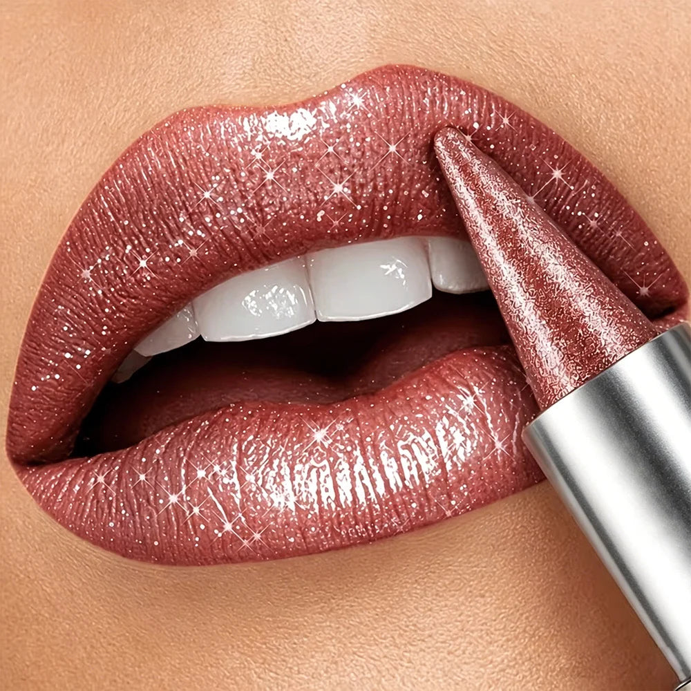 JUJU DREAM Metallic Glitter Lipstick Waterproof Long Lasting Qme