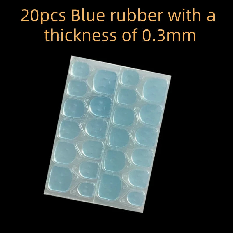 Stick Nail Jelly Double sided Adhesive Transparent Traceless Nail Glue Invisible Wear Nail Sheet Adhesive DIY Tools Qme 20pcs blue