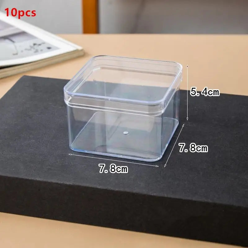 Snack Cookie Storage Boxes Tiramisu Packing Transparent PP Bakery Qme Square