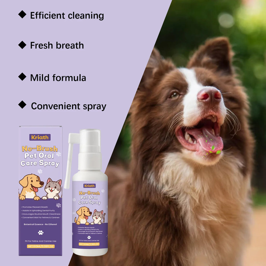 Pet Teeth Spray Effectively Remove Dental Plaque Relieve Inflammation Maintain Oral Health Eliminate Odors Oral Cleaning Spray Qme