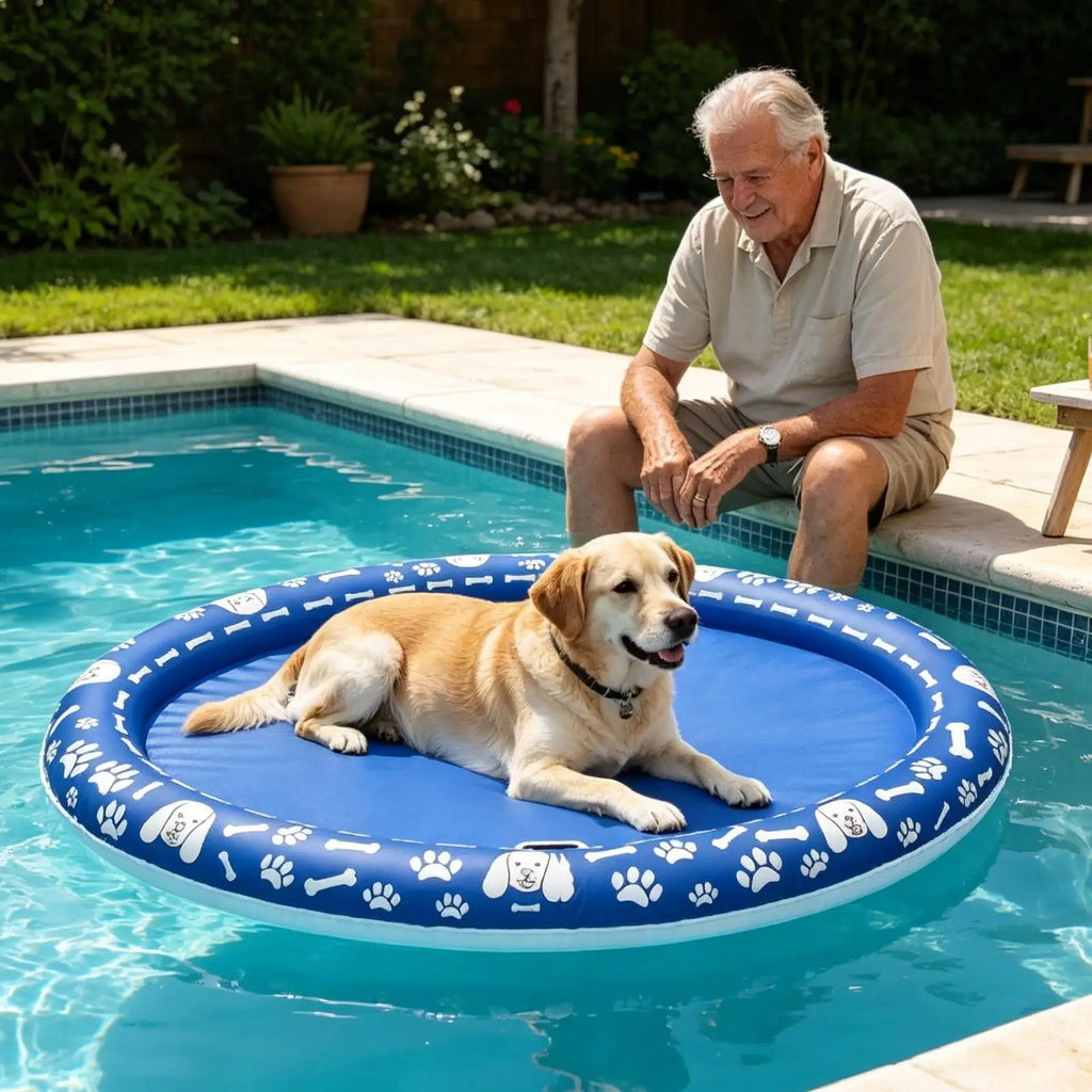 Dog Floats For Pool Scratch-Proof Inflatable Water Raft Dog Raft For Cat Puppy Water Swimming Lake Pond River Beach Summer Qme