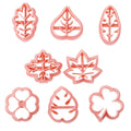 8 Pieces Cute Leaves Cookie Cutters For Baking Cookie Mould Press Leaves Cookie Mould Set Kitchen Tools Plastic Cookie Stamps. Qme Pink 8pcs