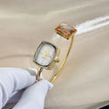 Cross-border new big diamond European and American exquisite bracelet small sugar cube high-end sense niche quartz women's watch Qme Gold