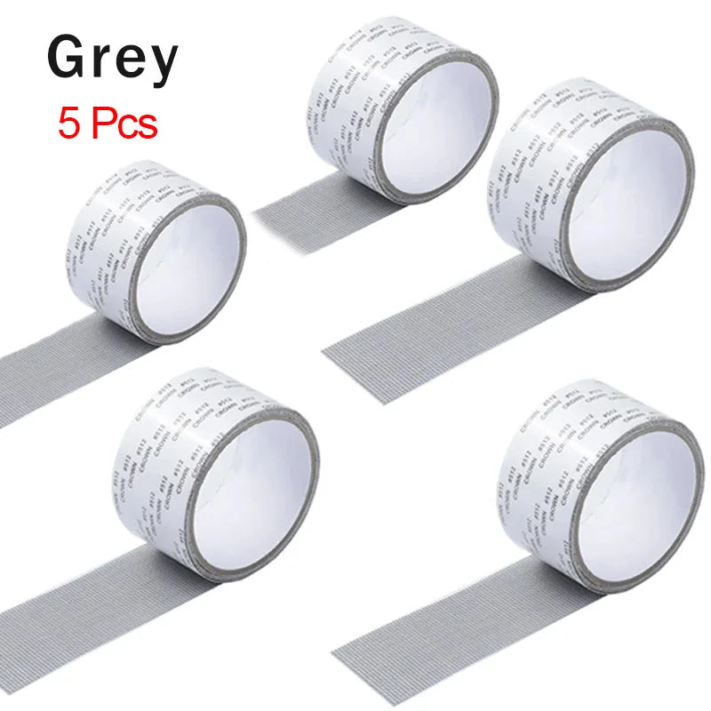 1ps Easy-to-Apply Waterproof Window Screen Repair Tape – Keep Mosquitoes Out with Our Anti-Insect, Self-Adhesive Mesh Patch Qme 5PCS-GRAY