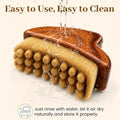 Custom Logo Crescent-shaped Facial Contour Brush Lymphatic Drainage Qme Brown