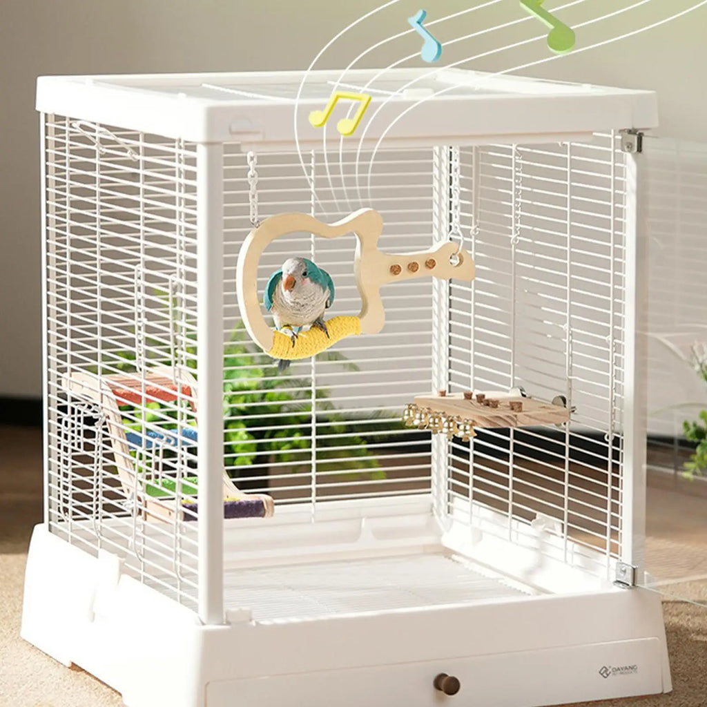 Parrot Perch Swing Parakeet Cage Accessories Natural Wood Perches Qme