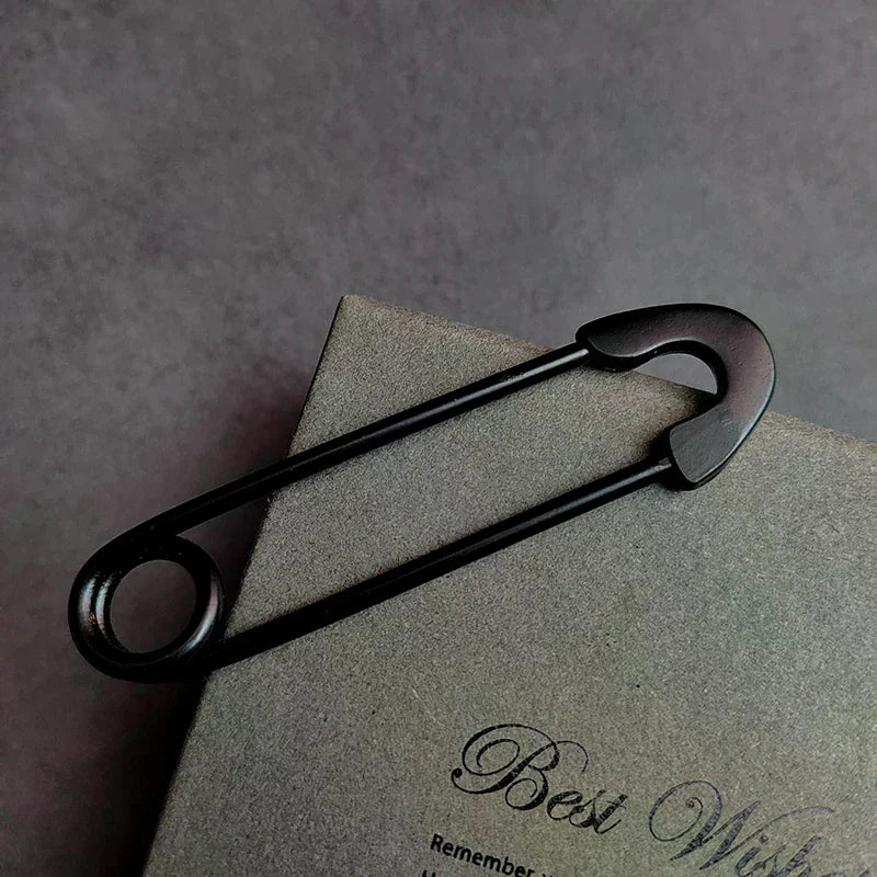 Fashion Dark Large Pins For Clothing Smooth Metal Safety Pins Jeans Dress Scarf Adjustable Pins Qme