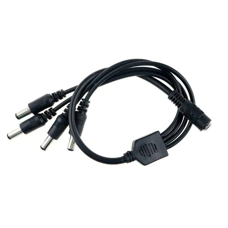 DC Power Jack 5.5x2.1mm Cable 1 Female To 2,3,4,5,6,8 Male Plug Splitter Adapter for Security CCTV Camera and LED Strip Qme