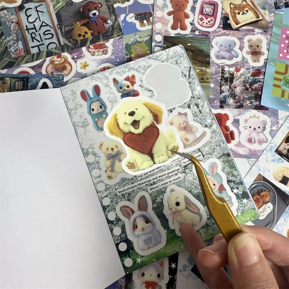 20 pcs Cartoon Die cut Sticker Book Journal Decorative DIY Scrapbooking Sticker Laptop Student Handbook Stationery Stickers Gift Qme C