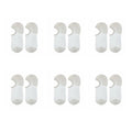 6 Pairs Comfortable Ultra-thin Transparent No-show Socks Non-slip Qme White
