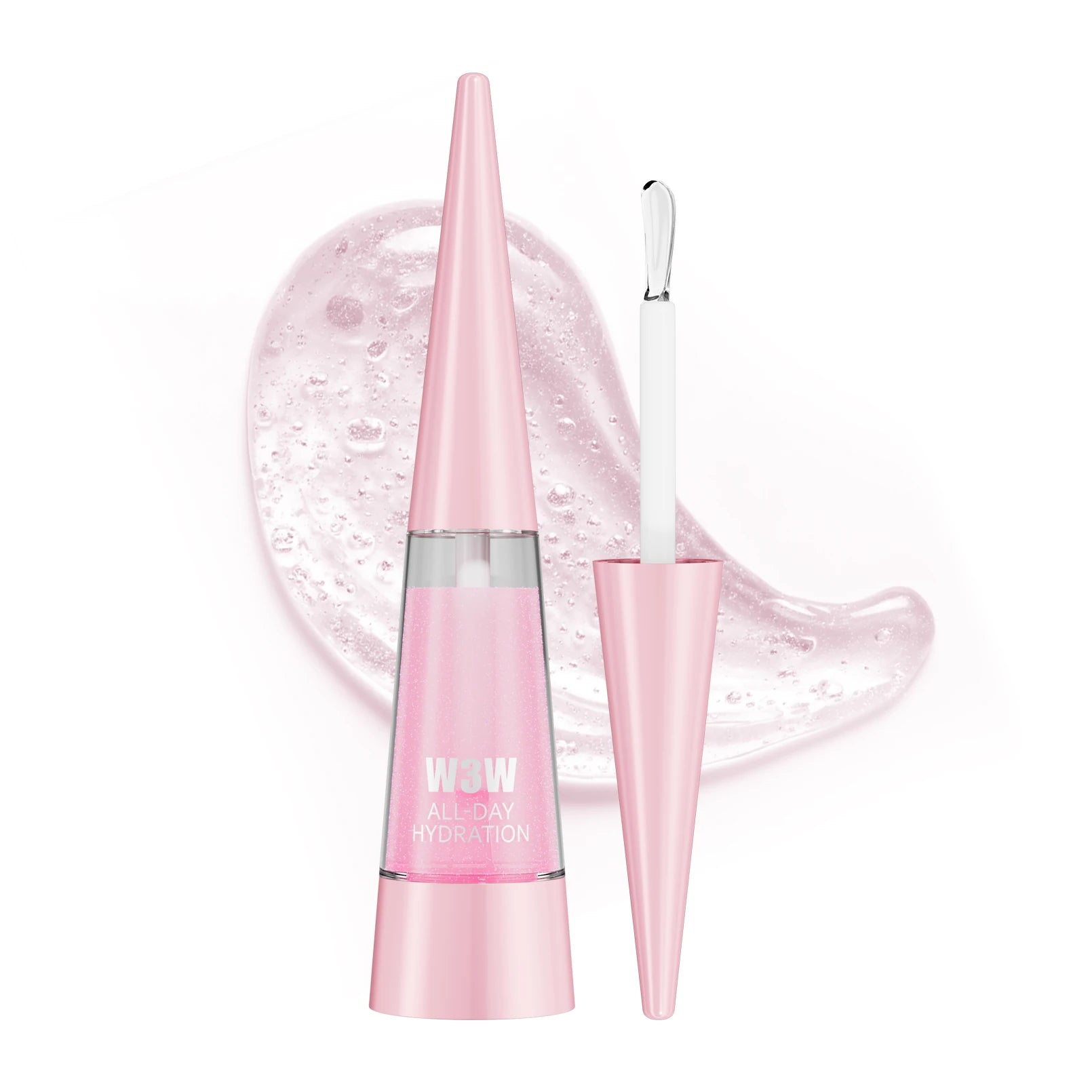 Crystal Jelly Moisturizing Lip Oil, Non-Stick High Pigment Long Lasting Lip Plumper, Plump Glossy Lip Glaze Qme W682-4