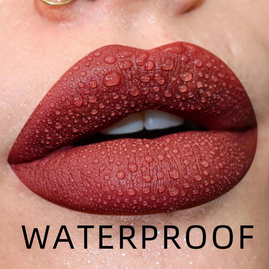 19-color Matte Lip Gloss Nude Liquid Lipstick Waterproof Long Lasting Qme 09