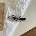 4 Black White Polka Dot Hair Clips Cute Sweet Side Bangs Hairpin Qme 4Pcs