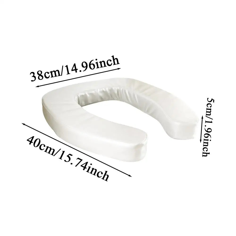 Toilet Seat Riser Ergonomic Portable Assistance Non-slip Padded Lift Qme White
