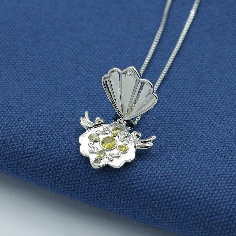 Seven Princess Shell Necklace Cosplay Anime Mermaid Melody Pichi Pichi Pitch Women Pendant Neck Decoration Jewelry Festival Gift Qme Yellow