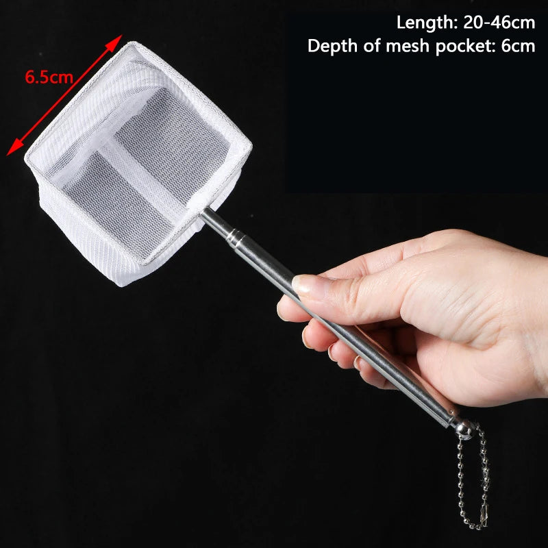 Fish Fishing Net Stainless Steel Retractable Small Shrimp Nets Qme A1
