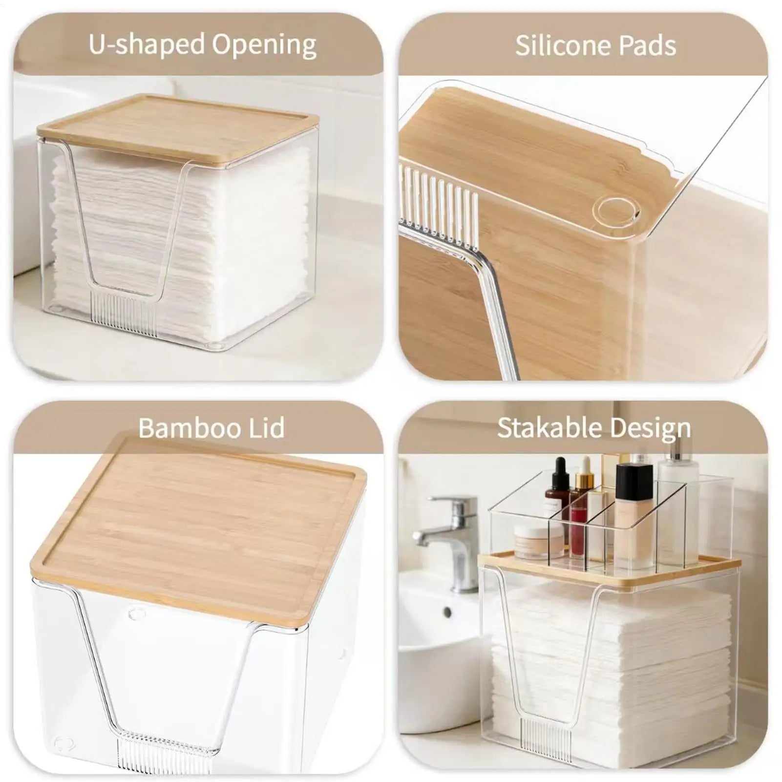 Skincare Organizers 2 Layer Multifunctional Acrylic Clear Cases Qme